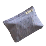 Fifthmoon Оригинальная синяя и черная полосатая полосатая сумка для хранения кожи простая сумка для макияжа перенос