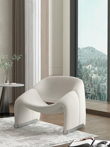 Creative Light Luxury Single -Pperson Casual Difa Стул Простой современный сетевый кресло красного краба Nordic сливочный стул