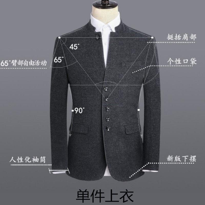 🔥中华风情，商务与时尚兼备！男士中山装套装推荐👨‍🎨-西服-淘宝好物网