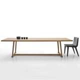 Северный ретро сплошной деревянный обеденный стол