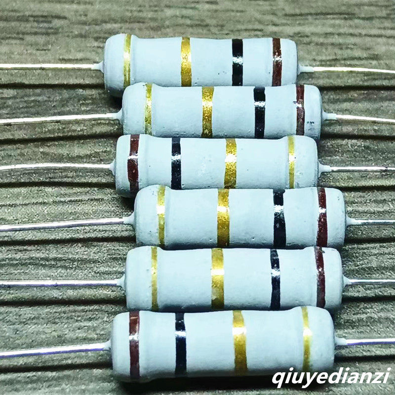 1W 2W 3W 5W 1R 1欧姆碳膜电阻 棕黑金金 精度5% 色环电阻 20只