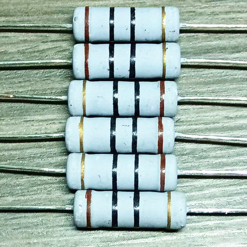 1W 2W 3W 5W 10R 10欧 碳膜电阻 四色环 棕黑黑金 精度5% 20只