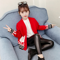 Girl spring and autumn coat 2021 New Net Red children 6 Foreign Princess 7 Little Girl 8 sweater 9 cardigan 10 years old