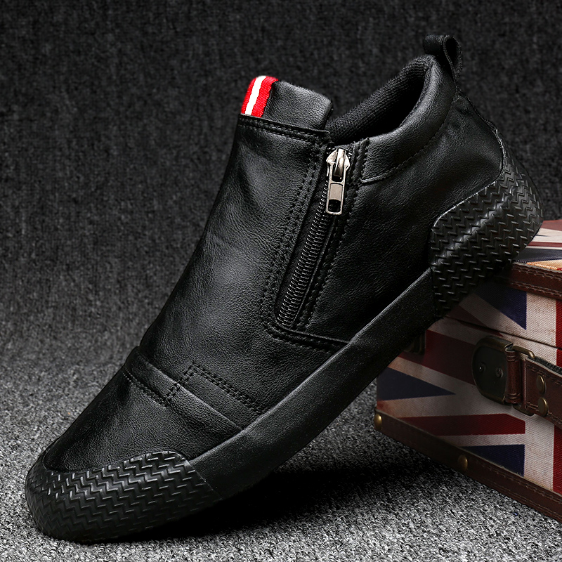 European Station Shoes Men 2022 new spring trend casual hundred and high - barrel men's plate shoes plus heating cotton shoes