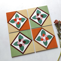Nanyang Homestay Retro Small Tile 200 × 200 Kitchen Bathroom Balcony Porch Flower Anti-skid Floor Tile Tile