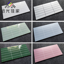Kitchen bathroom wall tiles dark green solid color plaid tiles 300X600 bathroom balcony milk tea shop long bread brick