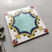 Water Moon Mirror Flower retro small flower tiles 300 kitchen balcony all porcelain non-slip floor tiles restaurant homestay background wall tiles