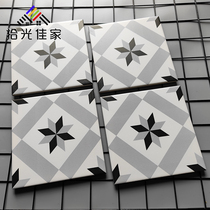 200*200 retro - paleo tile Nordic wind restaurant toilet anti - slip floor tile bathroom milk tea shop floor tile