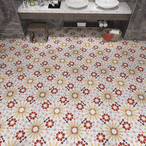Bohemian balcony tile 300*300 restaurant toilet color non-slip floor tile mosaic background wall tile