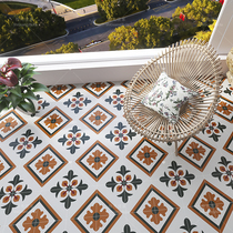 Nordic retro style small tiles 200x200 balcony homestay non-slip floor tiles restaurant Art decorative tiles