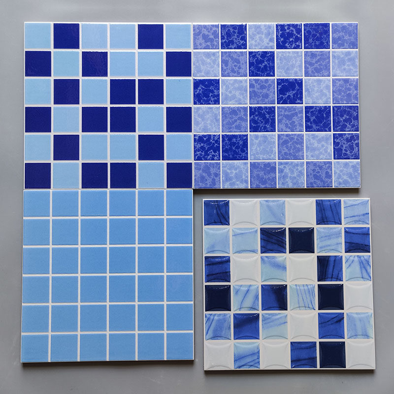 Swimming pool tiles 300 kindergarten bathroom Toilet color plaid non-slip floor tiles Pool imitation Marseille brick