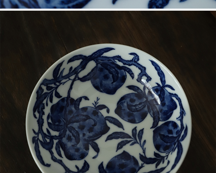 Offered home - cooked hand - made lines tao killings in blue and white lie the foot bowl of jingdezhen ceramic light dessert bowl meal to use small shallow expressions using