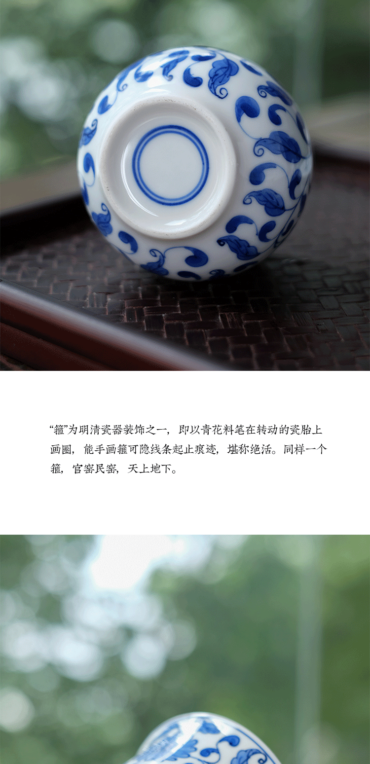 Offered home - cooked dwell hand - made fair put lotus flower pattern of blue and white porcelain cup and cup of jingdezhen ceramics by hand points of tea, tea sets