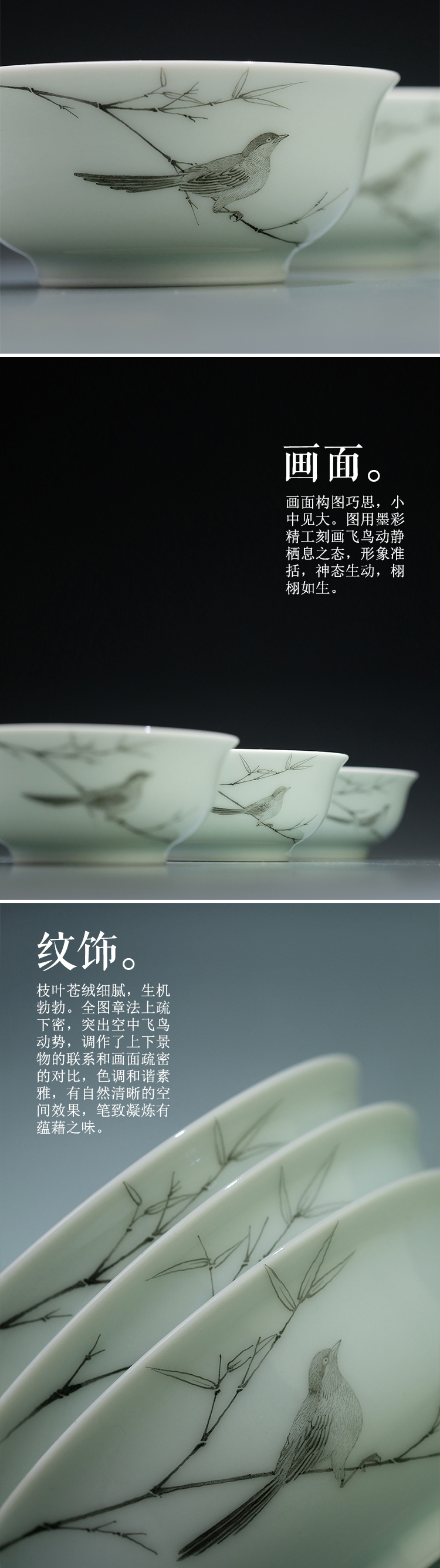 Rare and offered the home - cooked ju long up controller color ink figure view taste a cup of tea cups sample tea cup of jingdezhen ceramic tea set by hand