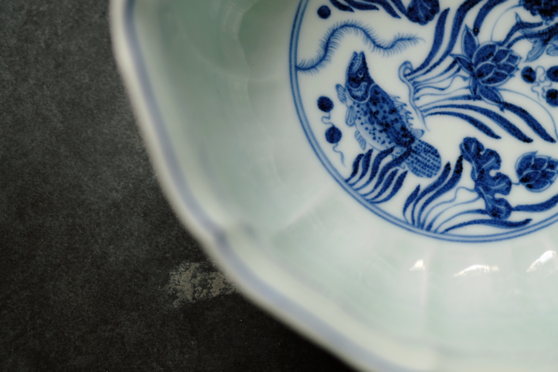 Offered home - cooked imitation jintong hand - made mackerel in algal lines 10 leng ling expressions using big bowl of jingdezhen manual archaize ceramic bowl