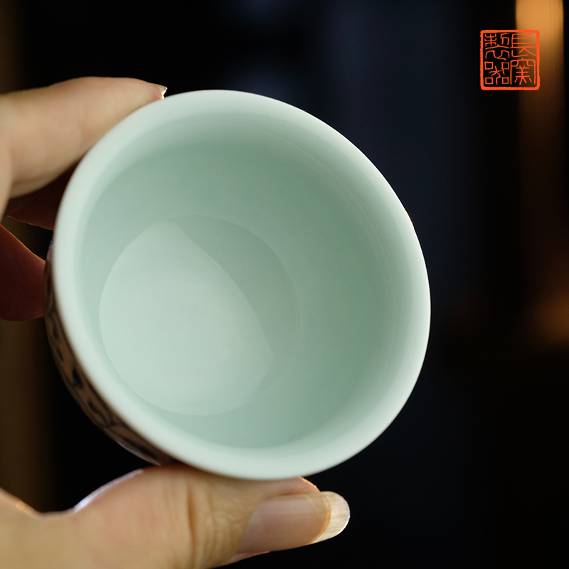 Offered home - cooked long up in blue and white youligong tangled branches grain making those hand - made teacup jingdezhen ceramic tea set by hand