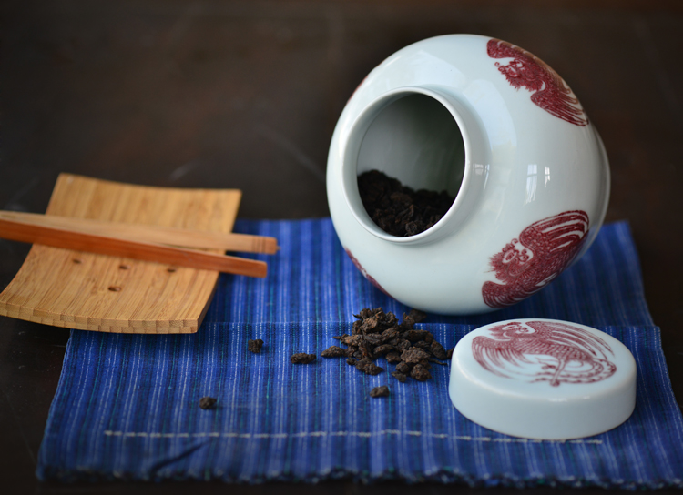 Offered home - cooked manual youligong regiment in grain warehouse large tea caddy fixings jingdezhen hand - made archaize ceramic tea