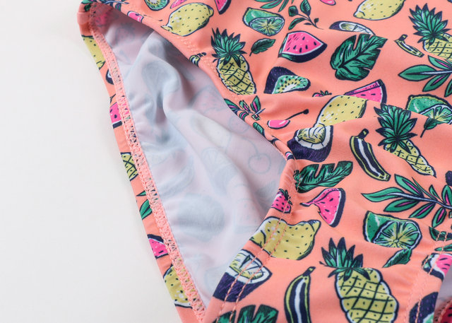 Mùa hè mát mẻ cho bé gái một mảnh áo tắm trái cây chống clo làm khô nhanh kem chống nắng màu bikini màu áo tắm trong các chàng trai lớn đồ bơi cho bé trai