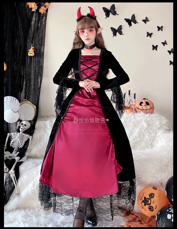 Người lớn trang phục hóa trang Halloween Phù Thủy trang phục nữ hoàng ma cà rồng trang phục cosplay hộp đêm Đảng Carnival Đầm