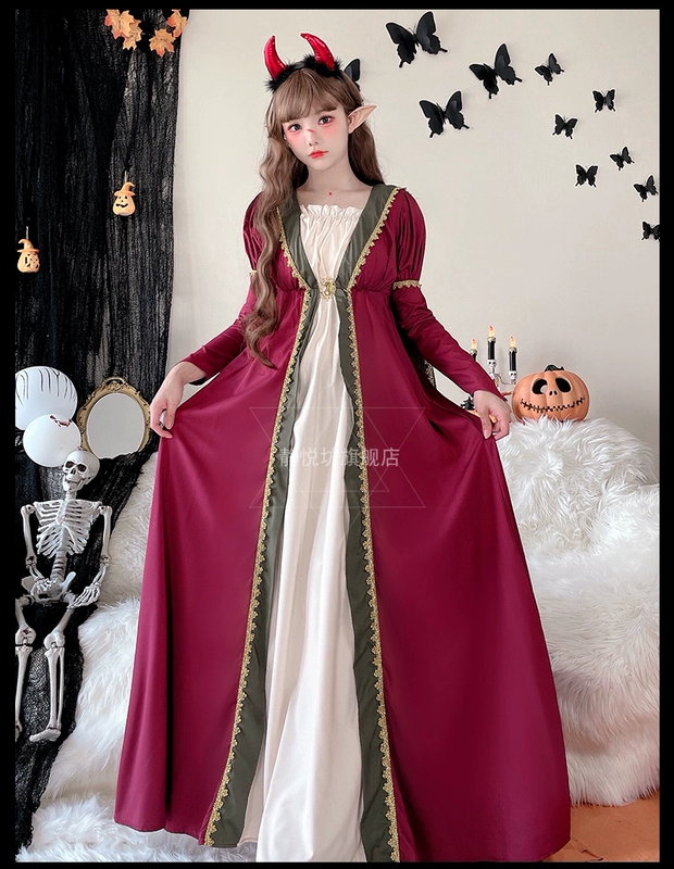 Halloween trưởng thành nữ hoàng trang phục hộp đêm Goth phù thủy mũi áo choàng công chúa cosplay sân khấu trang phục
