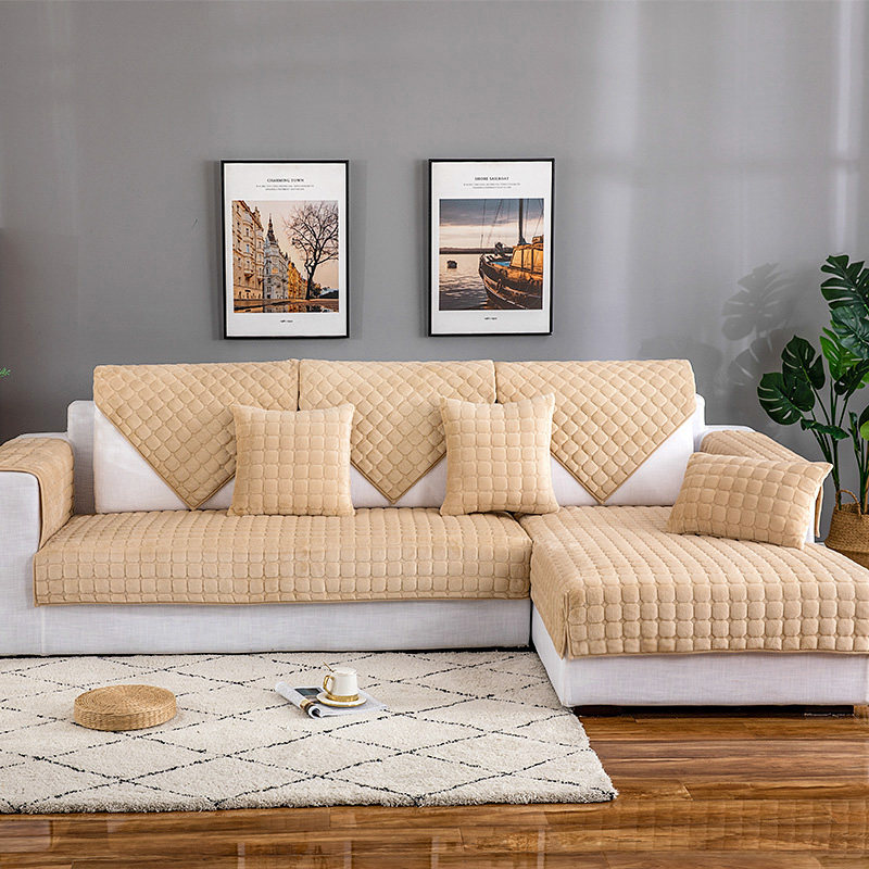 All-inclusive universal sofa cover high-grade thickened cover cloth sofa cushion small square non-slip cushion plush back towel
