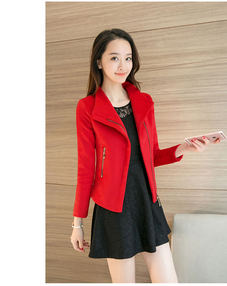 Mùa thu mới cộng với áo khoác lông ngắn nữ phiên bản Hàn Quốc của chiếc áo len tự tay dài nhỏ thơm gió mùa đông dày quần áo áo khoác kaki nữ có mũ