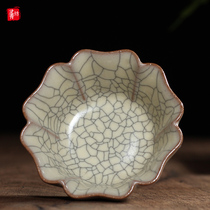 Traditional Ge Kiln master cup Single cup Longquan Celadon Kung Fu tea cup Tea cup Tea bowl Wu Junchun handmade personal cup