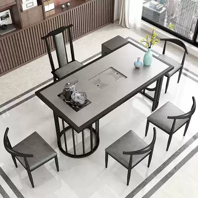 New Chinese tea table and chair combination office tea table Zen tea table modern simple table kung fu tea table