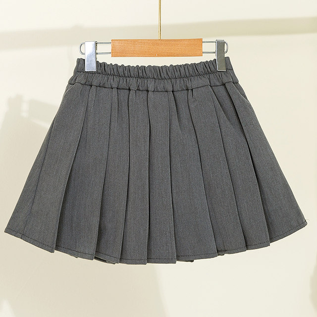 ເດັກຍິງ pleated skirt skirt ພາກຮຽນ spring ແລະດູໃບໄມ້ລົ່ນ 2024 ໃຫມ່ versatile ສິ້ນເດັກນ້ອຍແບບເດັກນ້ອຍ jk ສັ້ນ skirt summer