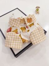 Original handmade custom pet clothes dog cat cotton cute bear shirt Teddy Pomeranian Schnauzer
