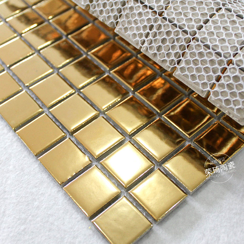 High-grade hot spring pool landscape pool ceramic mosaic background wall kitchen and bathroom ceramic tile storefront exterior wall pillar KTV decoration