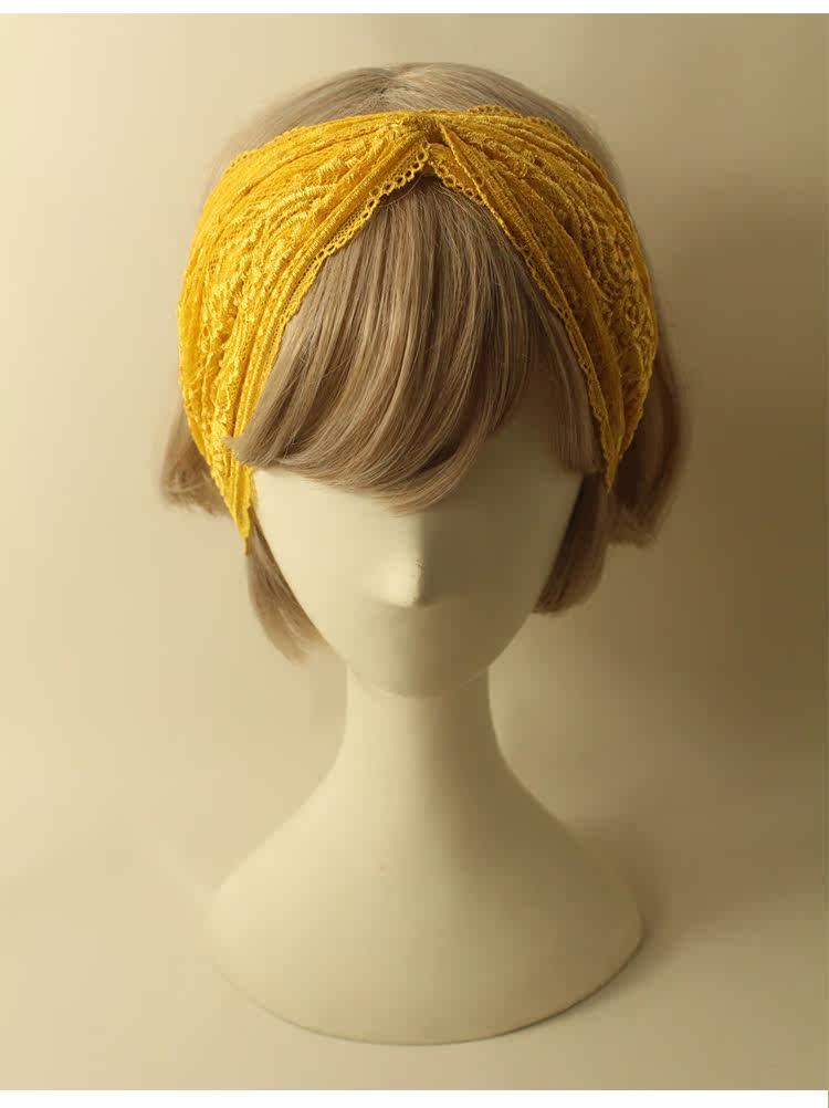 Lychee Planet Victoria Style Hollow Golden Yellow Lace Double Strand Widened Toe Cap Hair Band Hair Accessories Vintage Lazada Singapore
