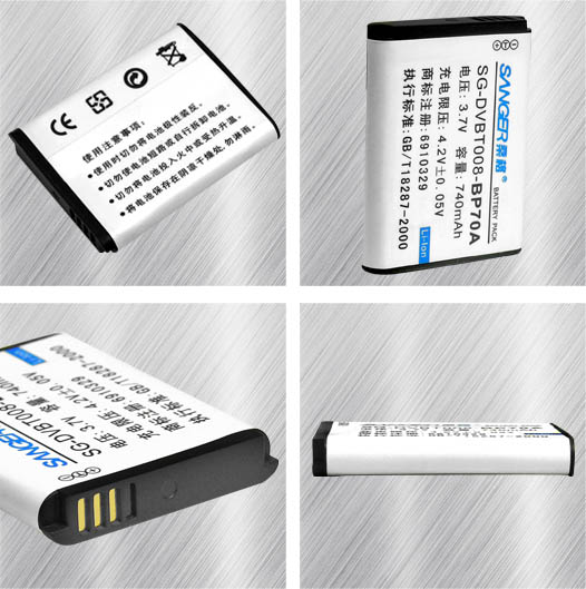 Sanger cho máy ảnh Samsung DV2014F WB51F DV180F BP70A BP70A kỹ thuật số Pin - Phụ kiện máy ảnh kỹ thuật số túi đựng chân máy ảnh