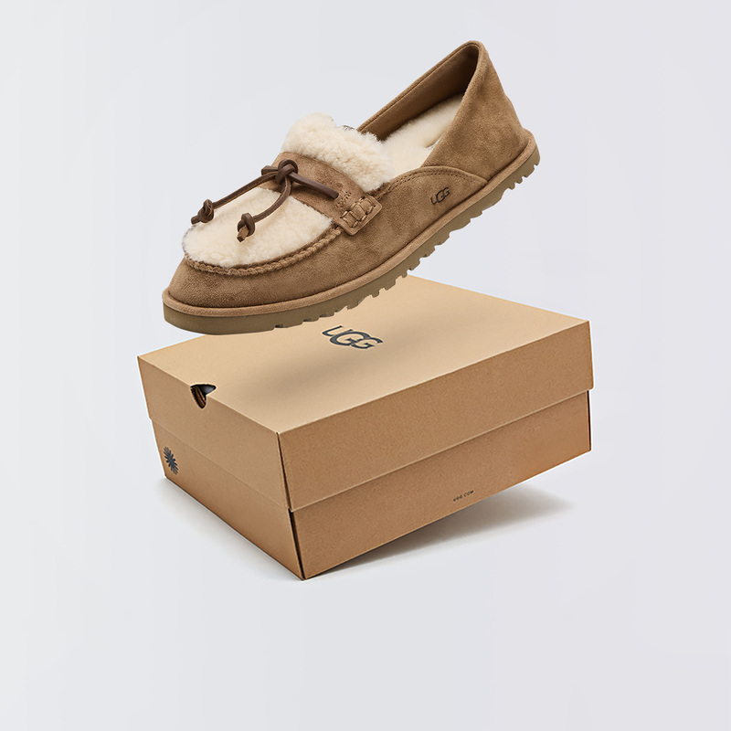 Ugg W Zora Loafer Women's New Autumn Style Slip-On Loafers with Bean-Soled Soles 1182151-Che