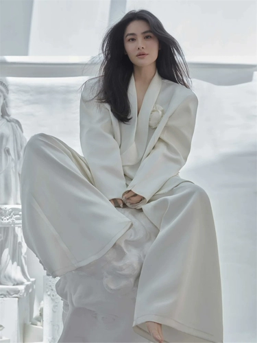 2024 Фотостудия Тематическая фотография Одежда для пар Хип-хоп Универсальная богиня Широкие брюки Изображение Фото Уличная фотография Свободный костюм