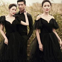 Черное свадебное платье