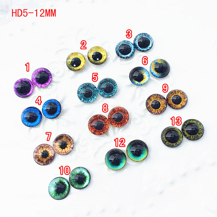 DIY cartoon doll Man Puppet wool felt animal specimen glass eyeball eyeball eyewear HD5-12MM