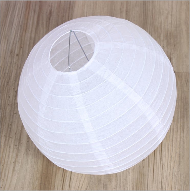 Milk white Japanese-style round Halloween paper lantern paper chandelier shade wedding lamps handmade paper lamp decoration