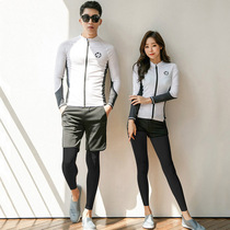 Couple wet suit Women split long sleeve swimsuit Trousers Sunscreen thin swimming suit Snorkeling suit Jellyfish suit men