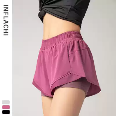 Sports shorts women's summer hot pants casual fitness training running quick-drying airtight anti-light inner pants loose