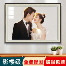 Wedding photo photo frame hanging wall photo enlarged custom tie wedding photo print rinse to be made into large size photo photo frame