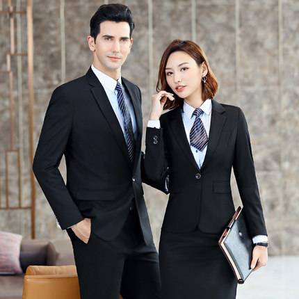 Men's and women's same suit work clothes 2019 spring new business dress fashion temperament suit work clothes