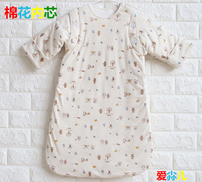 Organic Color Cotton Newborn Baby Sleeping Bag Baby Anti Kick Quilt Spring Summer Thin style Autumn Winter Pure Cotton Liner Warm 