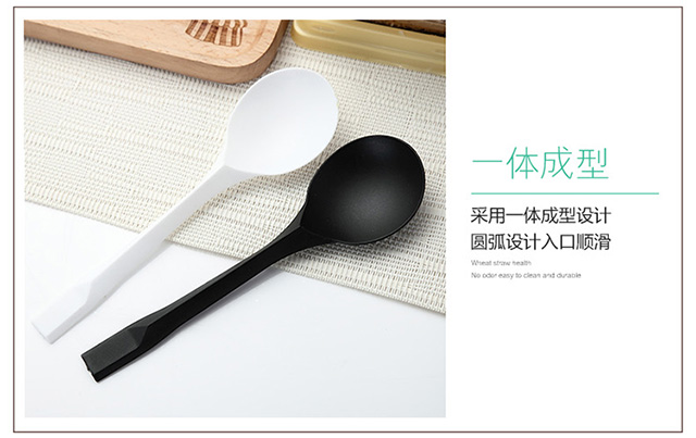 Muỗng dùng một lần bao bì nhựa muỗng nhỏ muỗng múc thìa muỗng ăn bộ đồ ăn thìa thìa tráng miệng khay gỗ đựng thức ăn