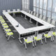 접이식 훈련 테이블과 의자 조합, 모바일 책상, 긴 테이블, 더블 책상과 의자, 이동식 접합 회의 테이블