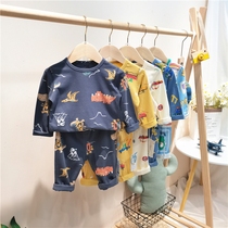 Childrens long-sleeved underwear set Autumn Spring and Autumn pajamas autumn trousers childrens clothing baby boys childrens baby Autumn