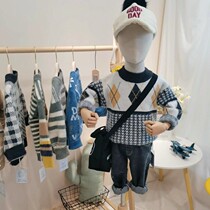 Boys baby sweater 2021 Autumn Winter childrens clothing new childrens spring and autumn coat childrens pullover Korean sweater