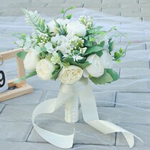 Korean-style wedding dress lead photo Handheld bridal wedding Wedding Emulation Flowers Photo Props Handcrafted Mix Bouquet