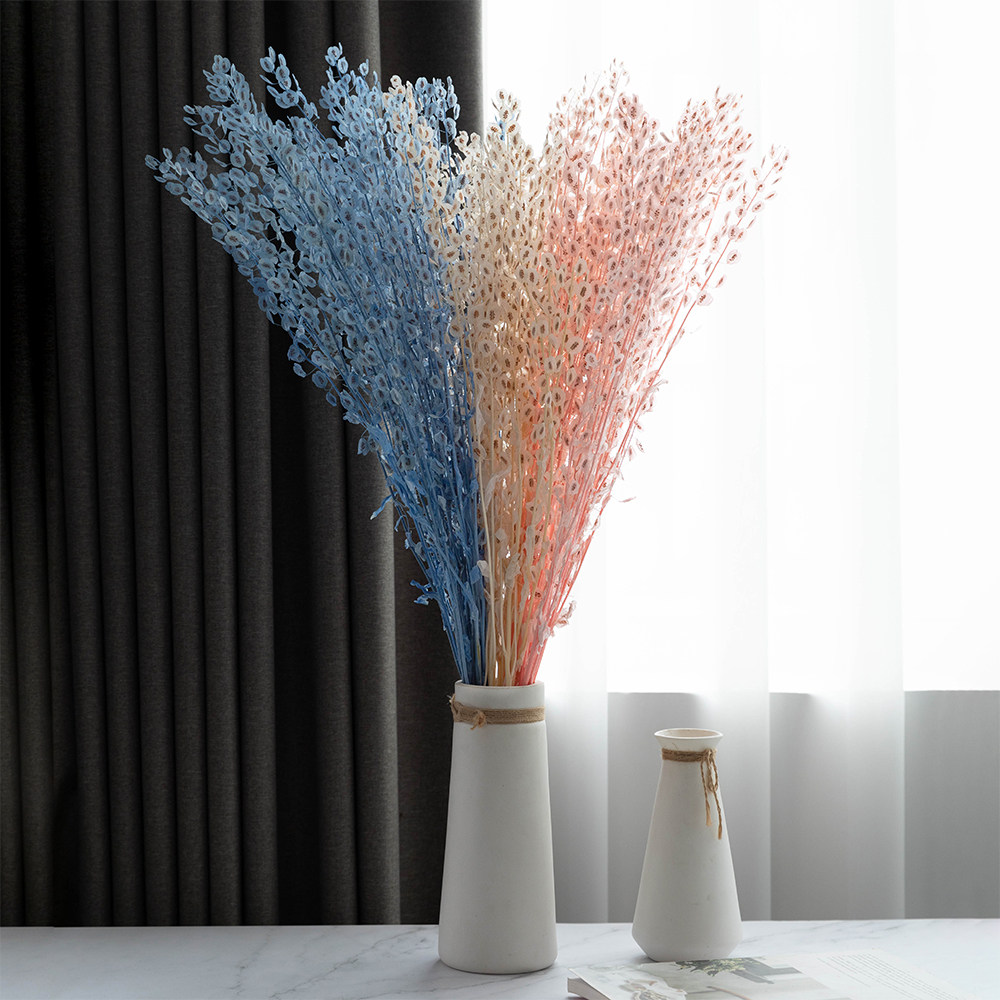 Rose immortal flower DIY flower material package concentric grass big green fan with flower and leaf material living room