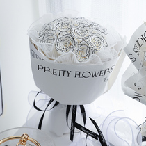 Rosewood Rosewood Flowers Net Red Ins Small Red Book Small Scents Bouquet White Black Side Aroma of the Rose Diy Material Package